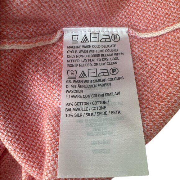 Isaac Mizrahi XSmall Pink & Cream Argyle Button Cardigan - Picture 6 of 6